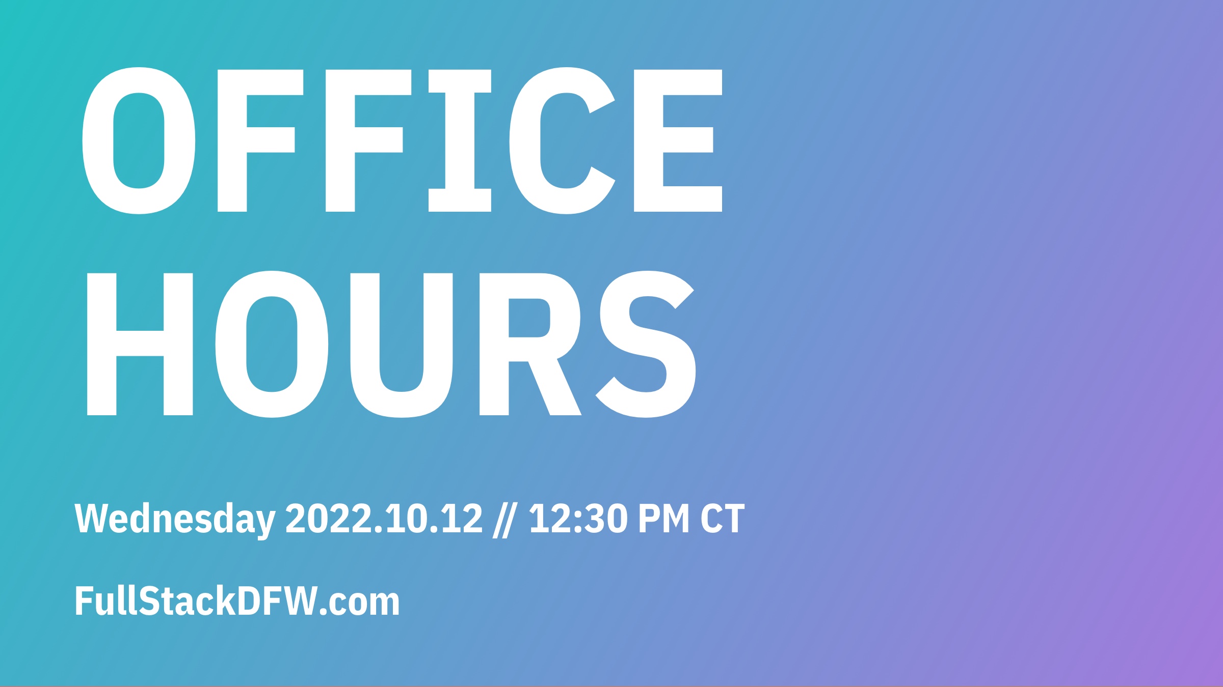 office hours flier